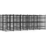 vidaXL Zunanji pasji boks jeklo 11,06 m² | Shoptok.si