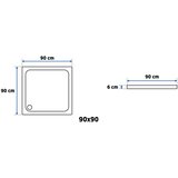 REA Bath Savoy akrilni tuš kad White 90x90 | Shoptok.si