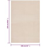  Perivi mekani pahuljasti tepih 160 x 230 cm protuklizni bež | shoptok.hr