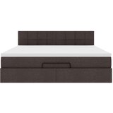 vidaXL Otomanski posteljni okvir z vzmetnico temno rjava 180x200 cm | Shoptok.si