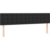  Uzglavlje crno 200 x 5 x 78/88 cm od umjetne kože | shoptok.hr