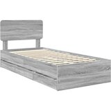  Krevetna konstrukcija Siva Sonoma 90 x 190 cm Inženjersko Drvo | shoptok.hr