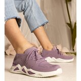 Gemre Purple women's sneakers with sock-like upper Miyana | Shoptok.si