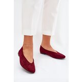 Boto Classic Ballet Flats Made Of Eco Suede Burgundy Osallin | Shoptok.si