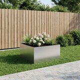  Vrtna saksija Srebrna 80 x 80 x 40 cm Nehrđajući čelik | shoptok.hr