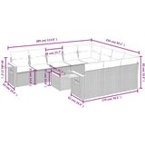 vidaXL 11-dijelni set vrtnih sofa od poliratana s jastucima bež | shoptok.hr