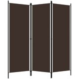vidaXL Sobna pregrada s 3 panela smeđa 150 x 180 cm | shoptok.hr