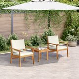 vidaXL 3-delni vrtni bistro set s blazinami iz trdega akacijevega lesa | Shoptok.si