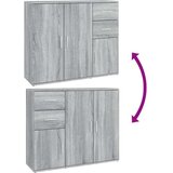  Komoda siva sonoma 91x29,5x75 cm inženirski les | Shoptok.si