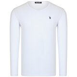Dewberry T8587 V-NECK MEN'S LONG SLEEVE T-SHIRT-COTTON WHITE Cijene
