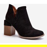 Boto Ankle Boots on Chunky Heel with Cutout Black Jolnima | ePonuda.com