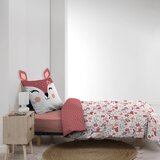 Douceur d intérieur Bela/rožnata enojna bombažna otroška posteljnina 140x200 cm Bichette – | Shoptok.si