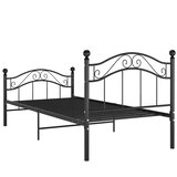  Okvir za krevet crni metalni 100 x 200 cm | shoptok.hr