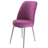 Hanah home set trpezarijskih stolica Dexa 2 kom, ljubičasta tkanina Babyface, hromirane metalne noge | Eponuda.com