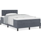 Box Spring Krevet s Madracem Tamno Siva 120x200 cm Baršun | shoptok.hr