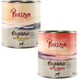 Purizon Organic 6 x 800 g - Mešani paket: 3 x piščanec in gos, 3 x govedina in piščanec | shoptok.hr