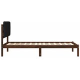  Krevetni okvir s tapiciranim uzglavljem Tamno smeđa i crna - tamno smeđa i crna 75 x 190 cm | shoptok.hr