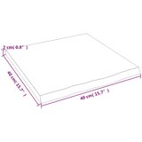  Zidna polica 40 x 40 x 2 cm od neobrađene masivne hrastovine | Eponuda.ba