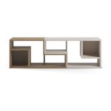 Marckeric Bijela/u prirodnoj boji kutna TV komoda u dekoru hrasta 145x45x35 cm Glina – | shoptok.hr