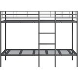 vidaXL Krevet na kat bez madraca crni 90x200 cm čelik | shoptok.hr