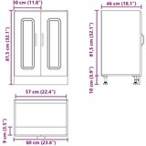 vidaXL Osnovna omarica za umivalnik Kalmar bela 60x46x81,5 cm | Shoptok.si
