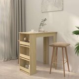 vidaXL Barska miza s policami sonoma hrast 102x50x103,5 cm iverna pl. | Shoptok.si