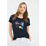 Volcano Woman's T-Shirt T-JOYFULL Navy Blue cene