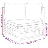  6-dijelna vrtna garnitura od bambusa s tamnosivim jastucima | shoptok.hr