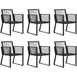  7-dijelni vrtni blagovaonski set od PVC ratana crni | shoptok.hr