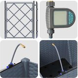  Vrtna saksija 2 pcs Svijetlo siva 40 x 40 x 142 cm Plastika | shoptok.hr