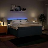 vidaXL Krevet s oprugama i madracem plavi 200 x 200 cm od tkanine - Plava 200 x 200 cm gumbi | shoptok.hr