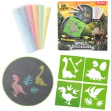 Magic Toys world of dinosaur: komplet kred za asfalt z dinozavrsko šablono | Shoptok.si