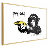  Plakat - Banksy: Monkey with a Banana 42x29.7 Zlatni okvir s margom | shoptok.hr
