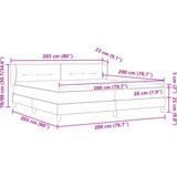  Obloga kreveta s madracem tamnoplava 200x200 cm baršun | shoptok.hr