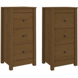  Komode 2 kom boja meda 40x35x80 cm od masivne borovine Smeđa | shoptok.hr
