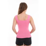 Dewberry 60108 Womens Sleeveless Blouse - Strappy Tank Top-PINK | shoptok.hr
