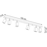  Stropna svetilka KEKE 6 hrast, (21347975) | Shoptok.si