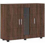 vidaXL Strani šal Rjavi hrast 55.5 x 29 x 100 cm Konstruiran les | Shoptok.si