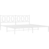 Metalni okvir za krevet s uzglavljem bijeli 193x203 cm | shoptok.hr