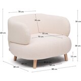 Kave Home Bež fotelja od bouclé tkanine Luisa – | shoptok.hr