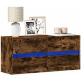vidaXL Zidni TV ormarić LED boja dimljenog hrasta 100x31x45 cm | shoptok.hr