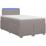  s box springom, madracem i LED-om Sivosmeđa 120 x 190 cm | shoptok.hr