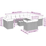  14-dijelni set vrtnih sofa poliratan s jastucima svijetlosivi | Eponuda.com