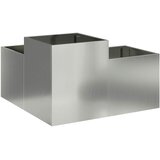  Vrtna saksija Srebrno 100 x 100 x 48 cm Pocinčani čelik | shoptok.hr