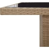  11-dijelni vrtni bistro set od poliratana s jastucima bež - Bež Bez naslona za noge 10 | shoptok.hr