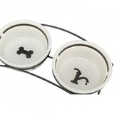  set činija od keramike metal 2x0.25l/13cm 27x7x14cm bela Cene