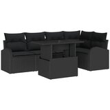  Sjedeća garnitura za vrt 6 kom. Crna poliratan 100 x 55 x 73 cm | Shoptok.si