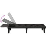  Ležaljke za sunčanje 2 kom crne 155x58x83 cm od polipropilena | shoptok.hr