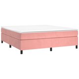  Okvir za krevet s oprugom ružičasti 160x200 cm baršunasti | shoptok.hr