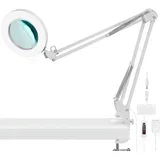 LED povečevalna namizna svetilka 5x s kovinsko roko